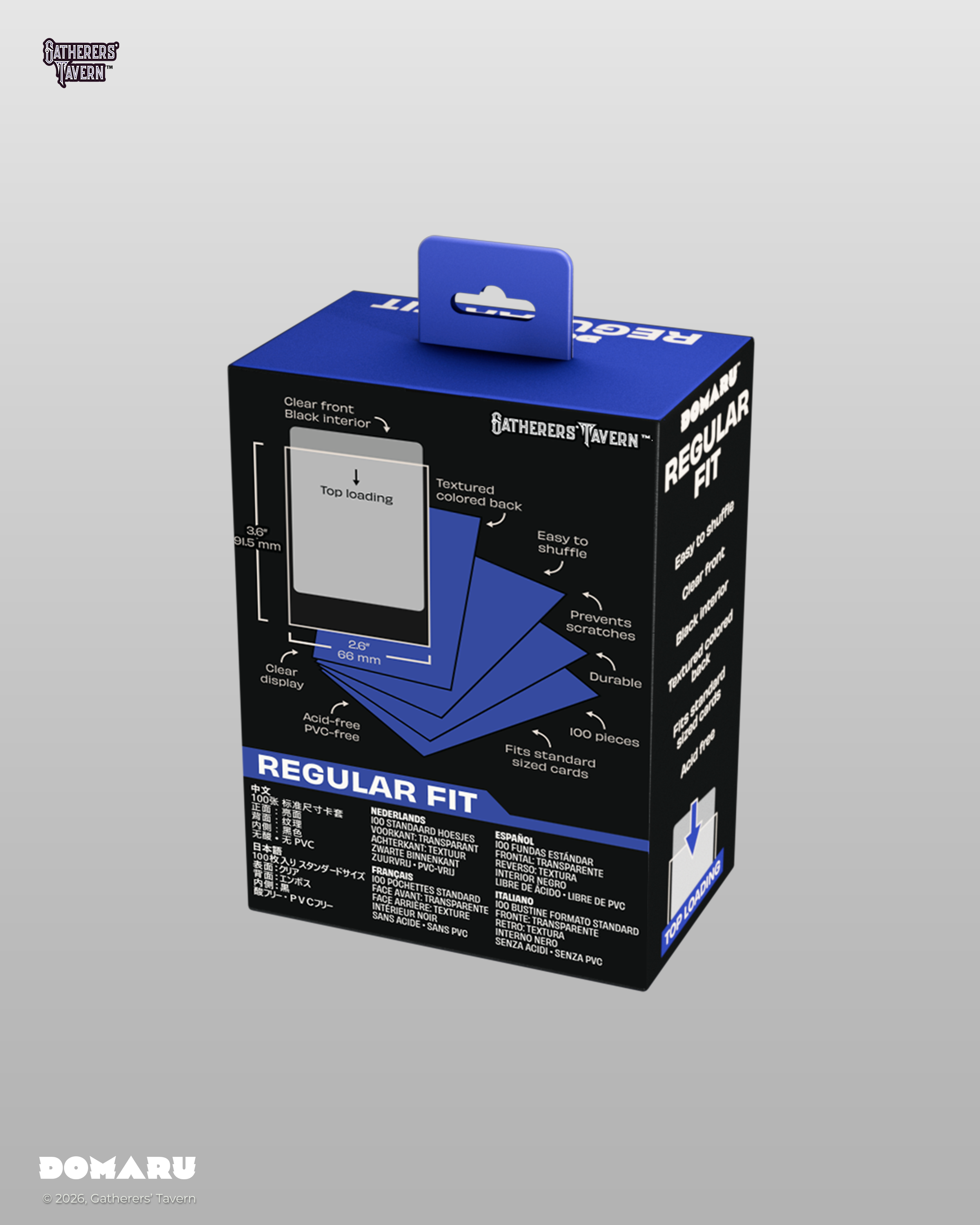 Gatherers' Tavern | Regular Fit Standard Sleeves Noble Blue | Domaru (100 Sleeves)
