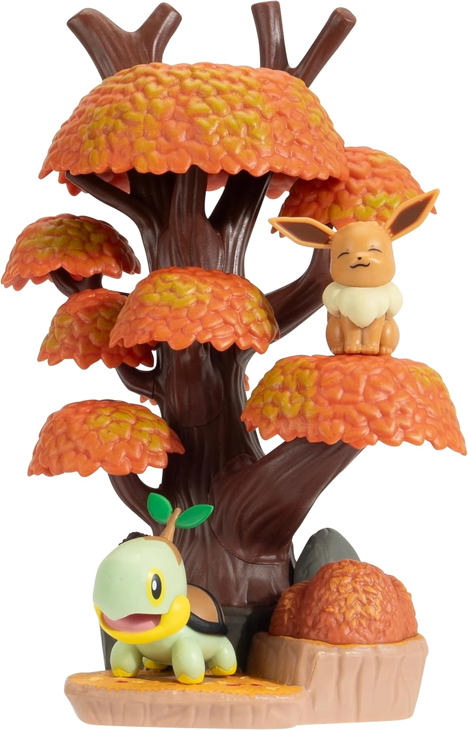 Pokémon | Autumn Forest mit Evoli & Chelast | Select 6" Environment Figure Pack