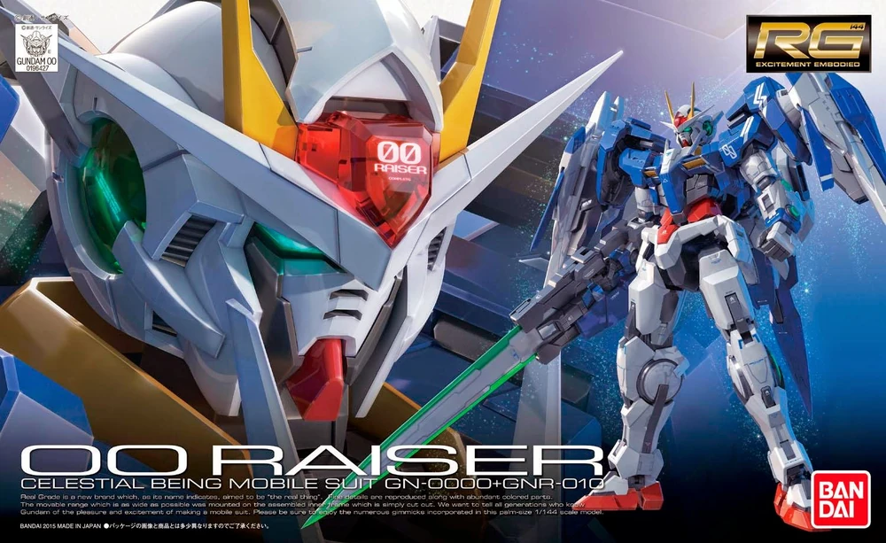 Bandai: RG GN-0000+GNR-010 00 Raiser – Mobile Suit Gundam 00 (1/144)