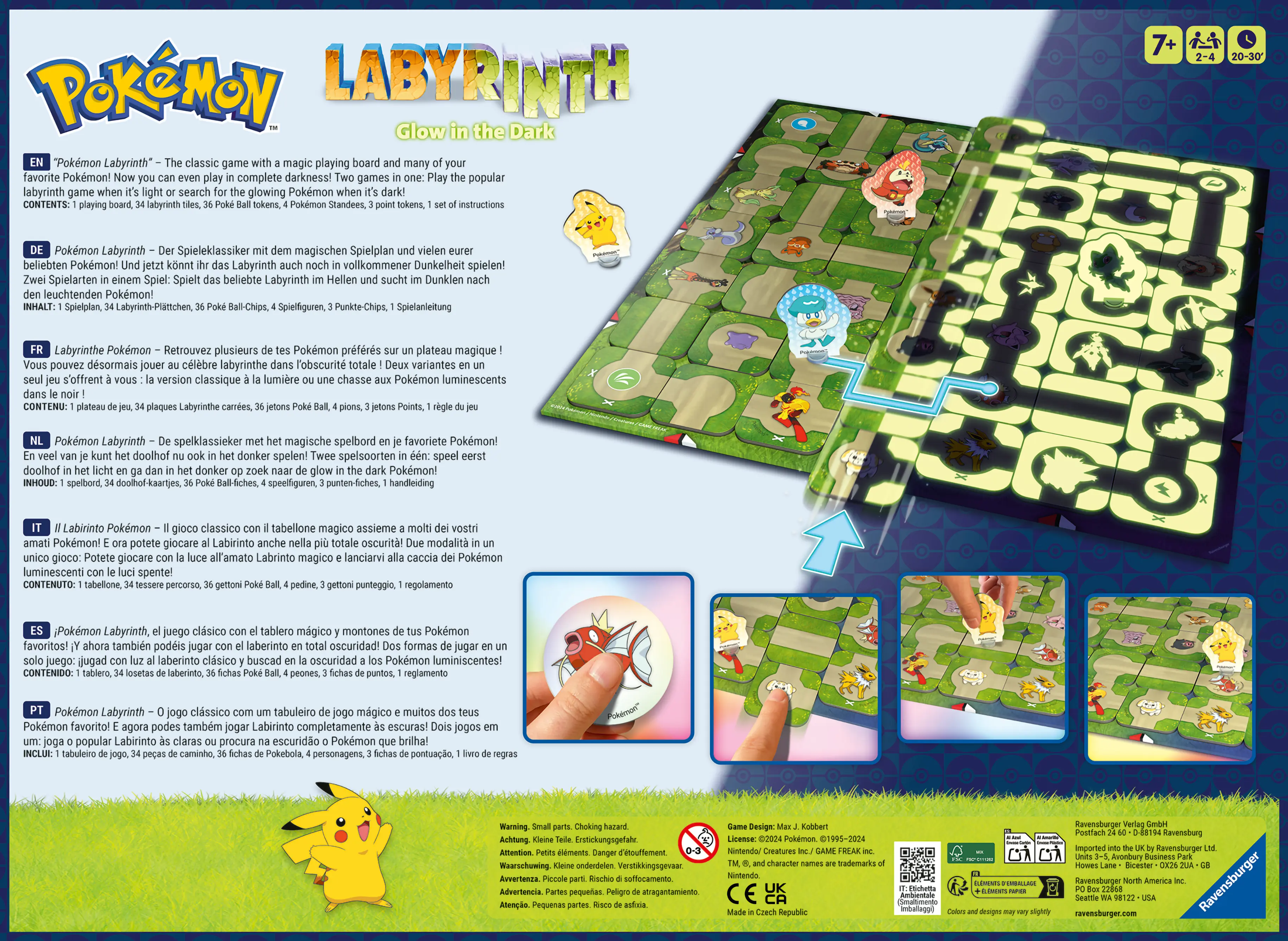 Ravensburger | Pokémon Labyrinth Glow in the Dark | Gesellschaftsspiel