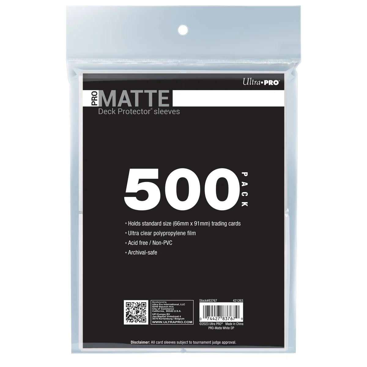Ultra Pro: PRO-Matt Standard Deck Protector Sleeves Bundle - 500ct White
