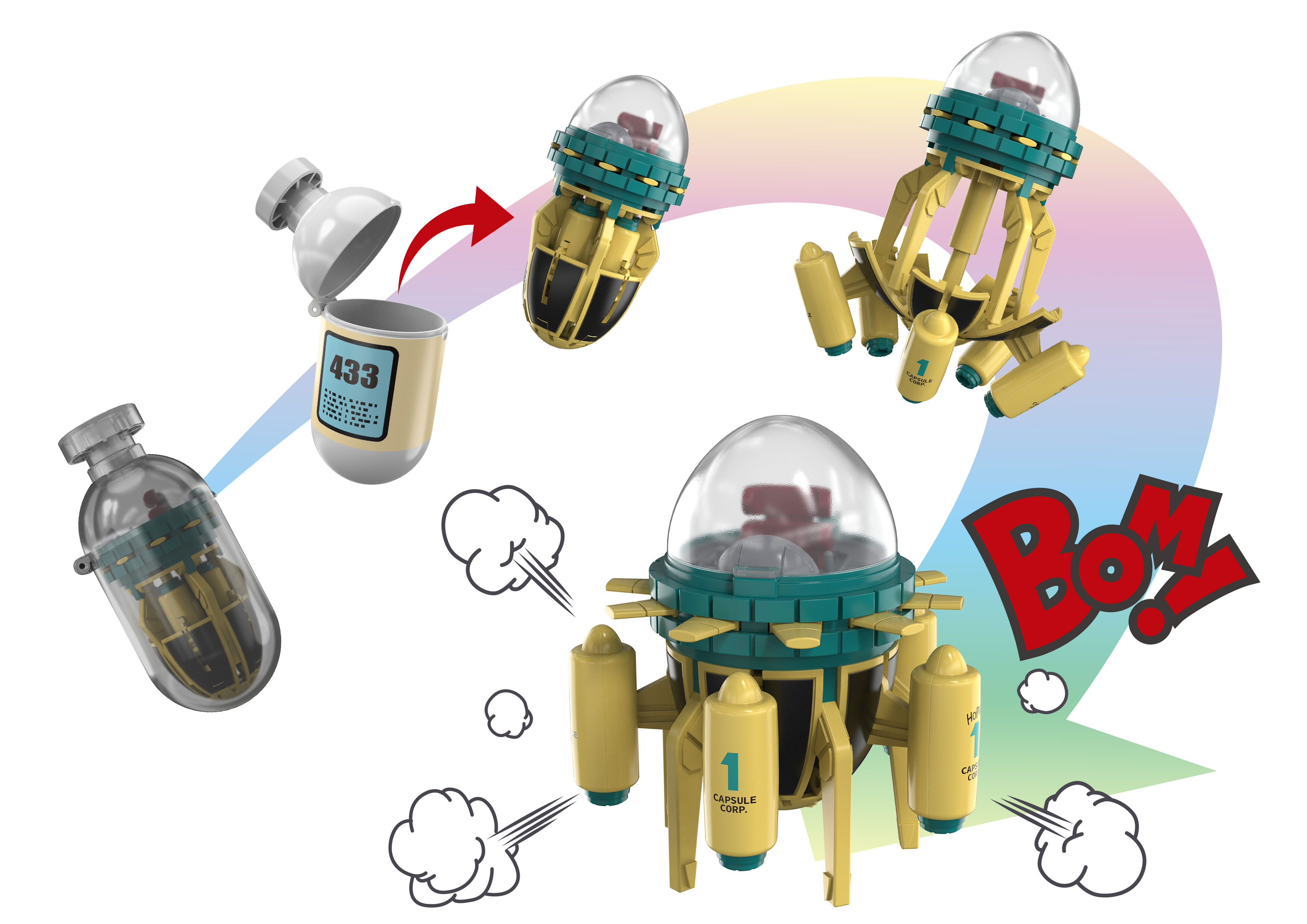 Tamashii Nations | Hoi-Poi Capsule No. 433 Trunks's Time Machine Changearts (8cm) | Dragon Ball