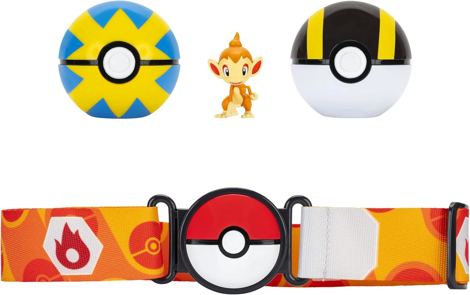 Pokémon | Panflam mit Flottball & Hyperball | Clip 'N' Go Poke Ball Gürtel Set