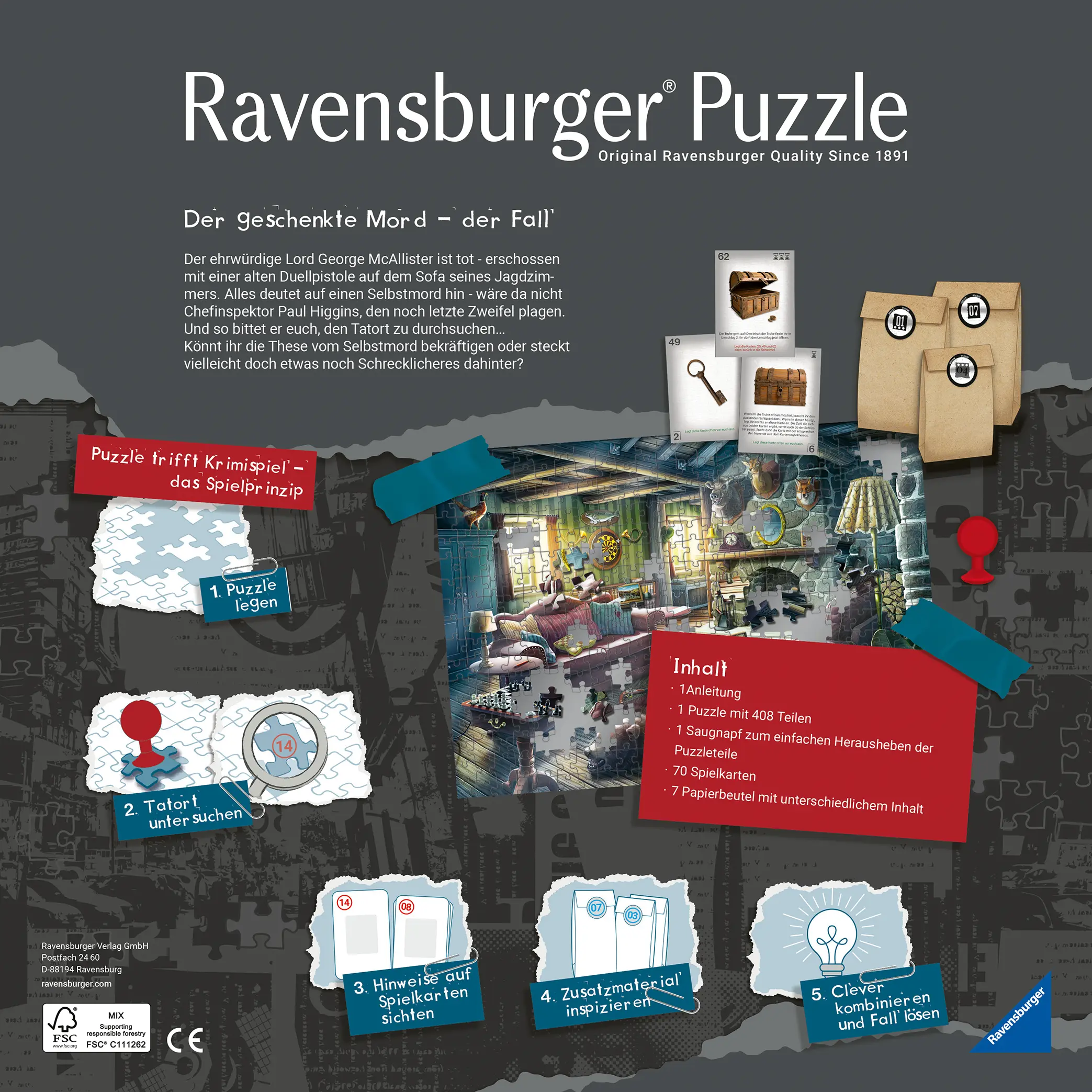 Ravensburger | Der geschenkte Mord | Puzzle X Crime