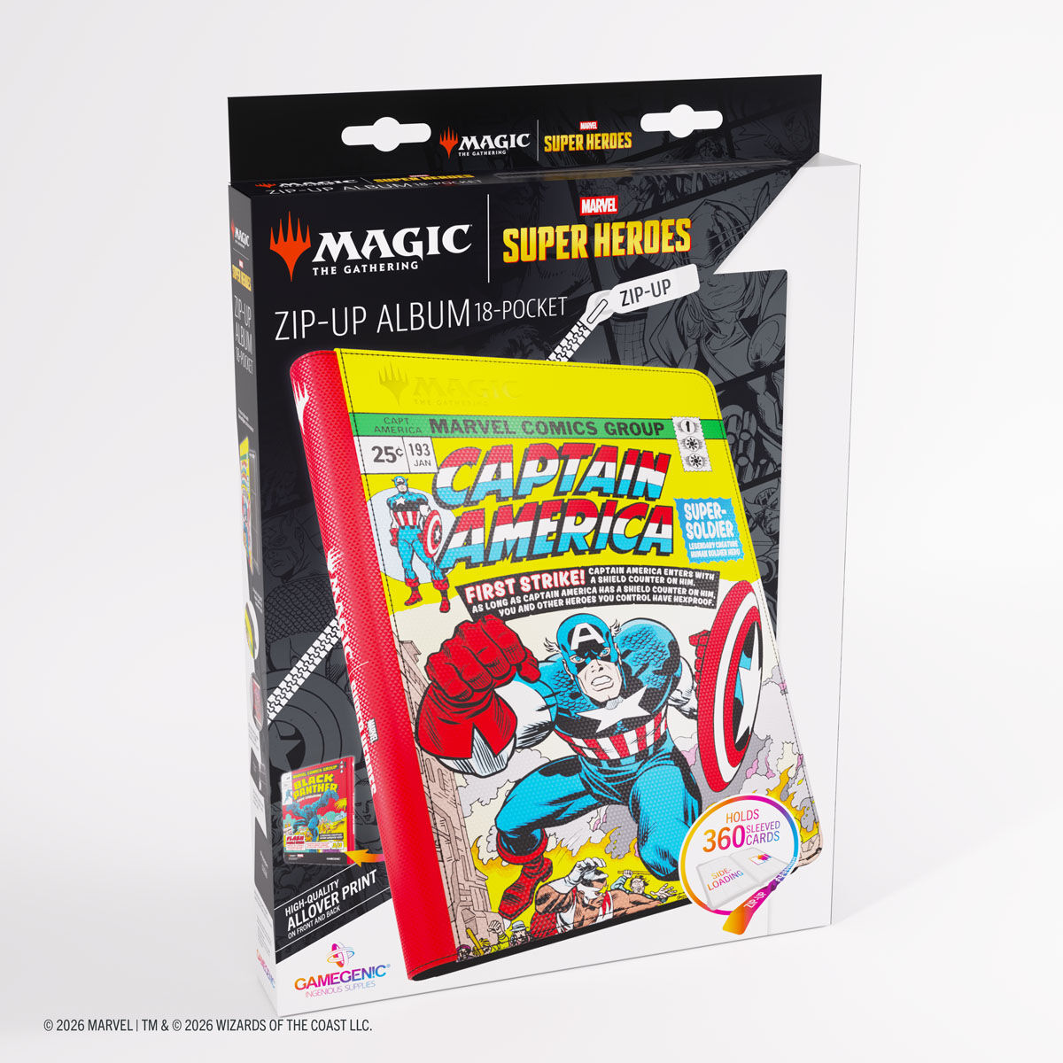 Gamegenic | Marvel Super Heroes - Captain America/Black Panther | Binder 18-Pocket