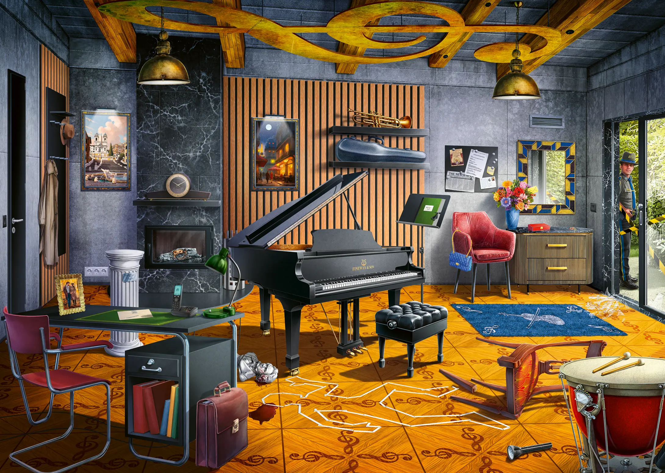 Ravensburger | Puzzle X Crime Der Tod spielt Beethoven | Crime Puzzle