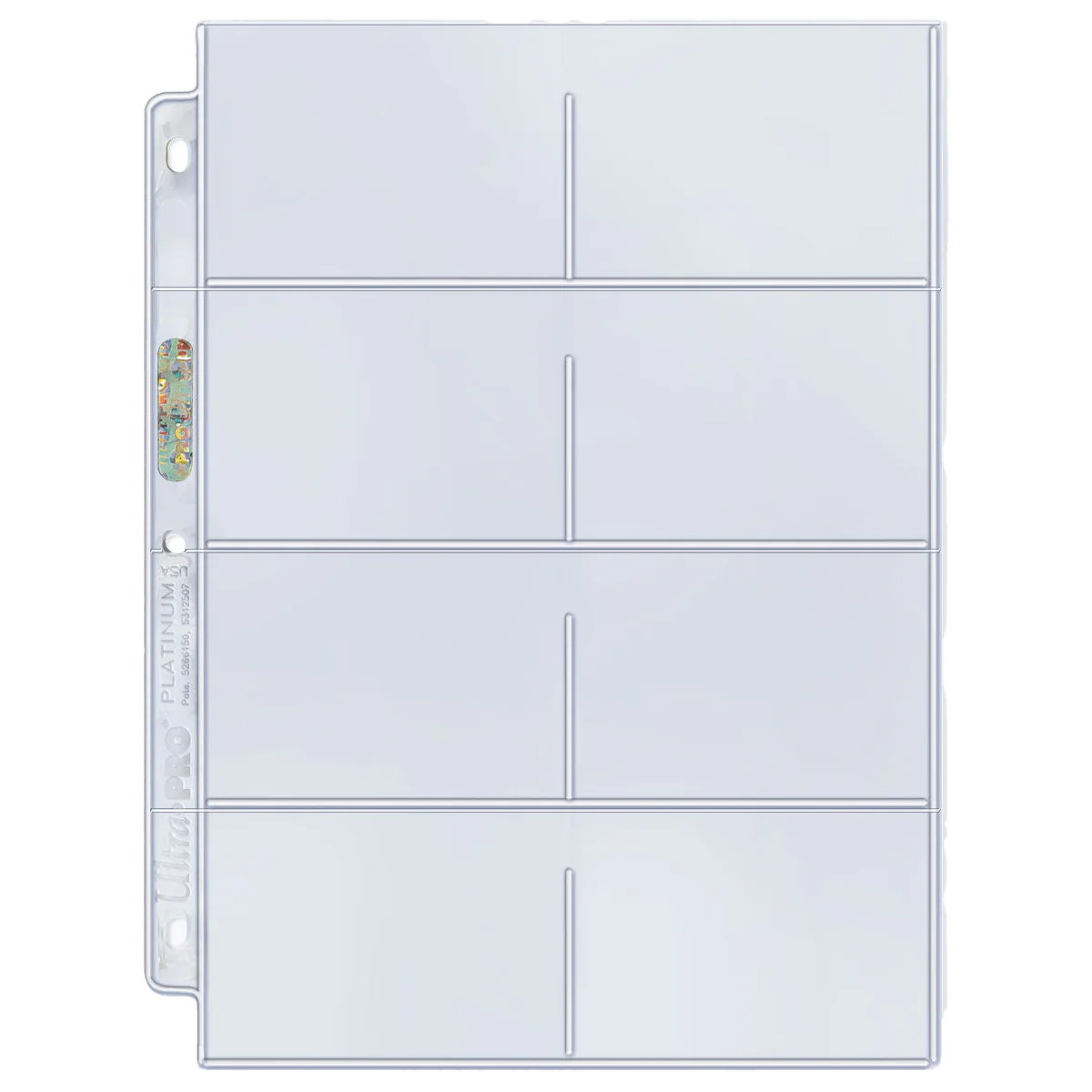Ultra Pro: 8-Pocket Platinum Page - with 3-1/2" X 2-3/4" Pockets