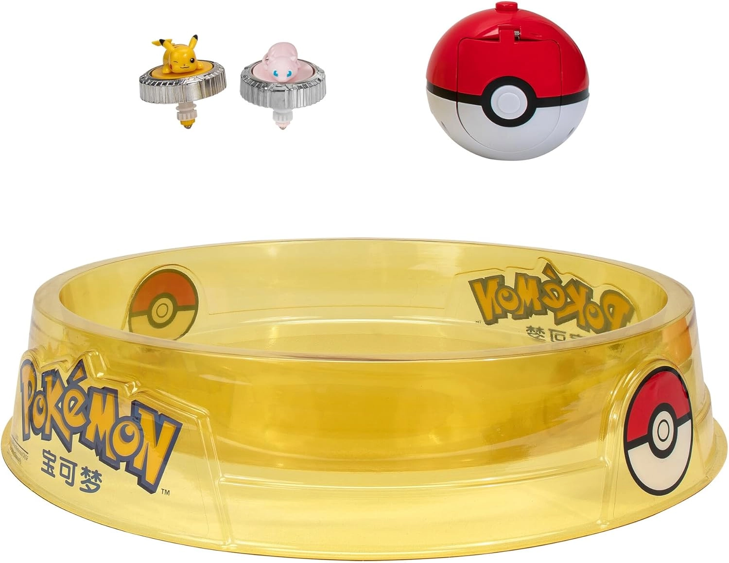 Pokémon | Pikachu, Mew & Pokéball | Battle Spinner Arena Set