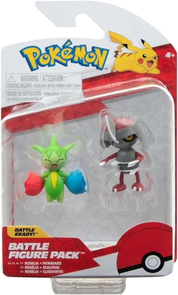 Pokémon | Pawniard & Roselia | Battle Figure 2-Pack
