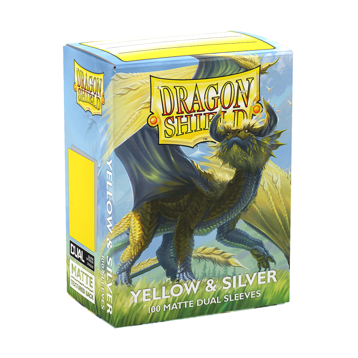 Dragon Shield: Yellow & Silver - Matte Dual Sleeves Standard Size