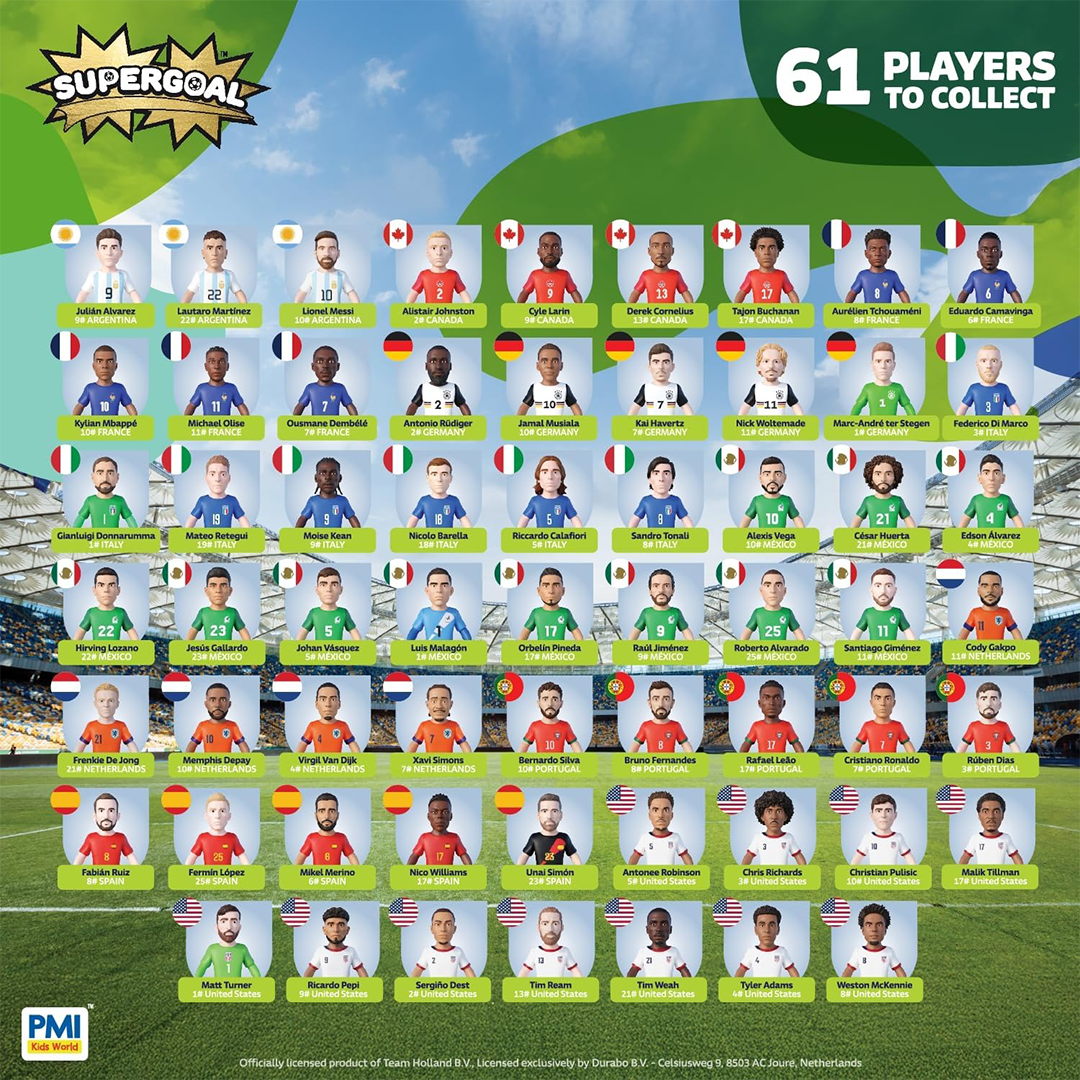 Jazwares | Supergoal Mundial - Shoe Capsule Collectibles | Display mit 12 Figuren