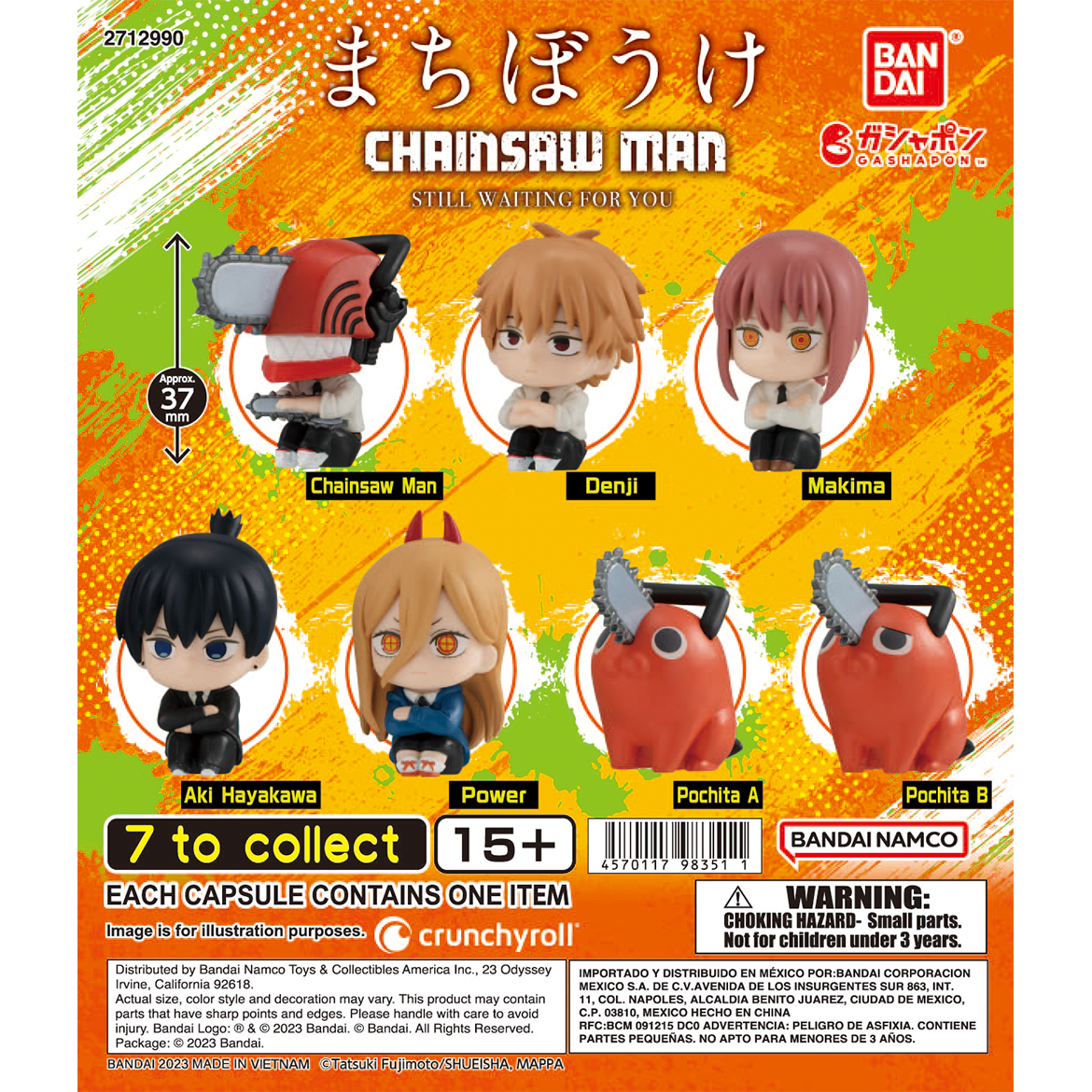Gashapon | Capsule Still waiting for you 1 Blind Packs (3,7cm) | Chainsaw Man (24 Figuren Display)