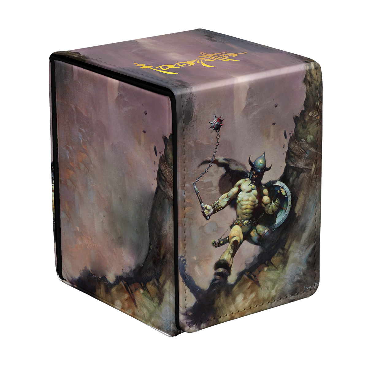 Ultra Pro - "Warrior with Ball and Chain" by Frank Frazetta - ALCOVE® FLIP DECK BOX®