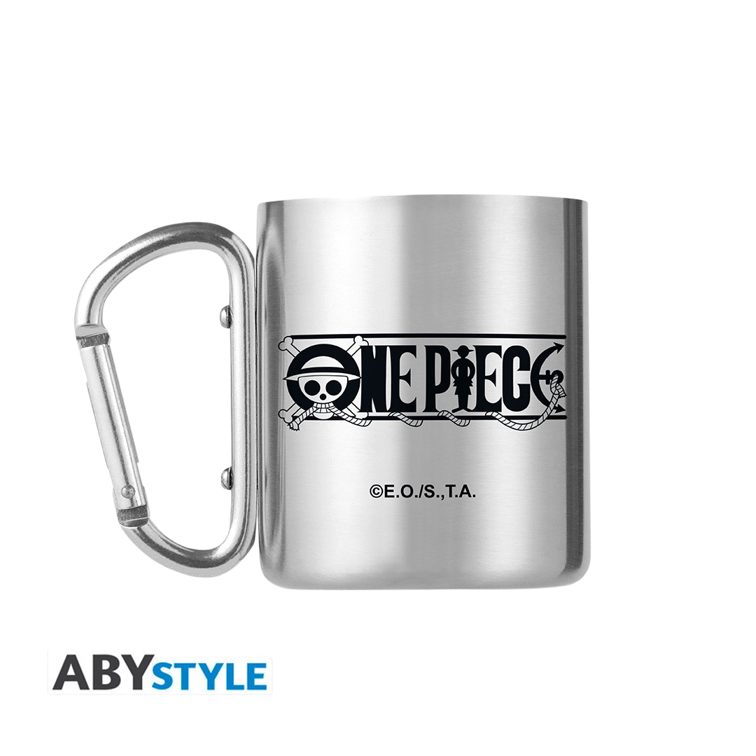 Abysse: One Piece Edelstahl Karabiner Tasse – Luffy & Totenkopf 235ml