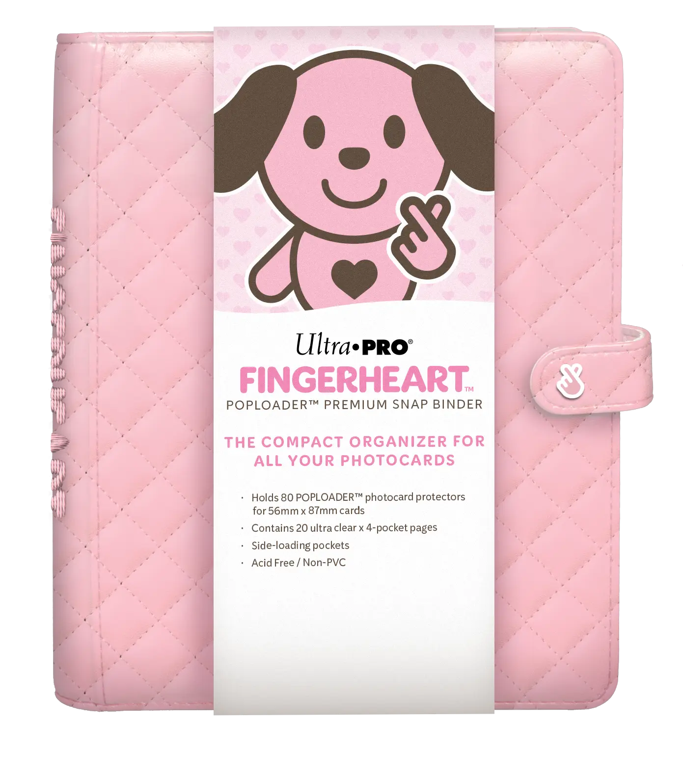 Ultra Pro | Fingerheart Blush Snap Binder | for POPLOADER