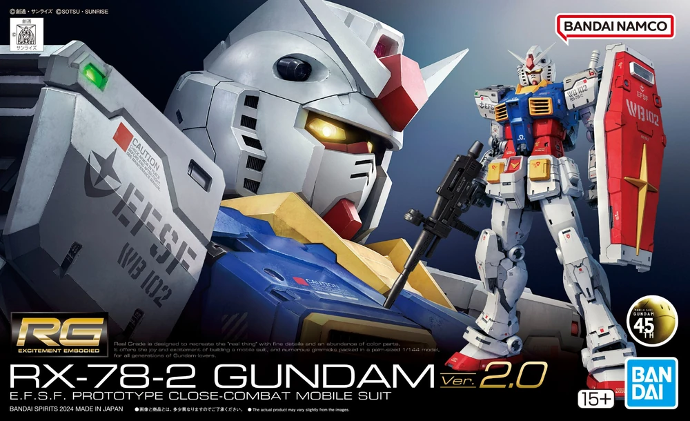 Bandai: RG RX-78-2 Gundam Ver.2.0 - Mobile Suit Gundam (1/144)