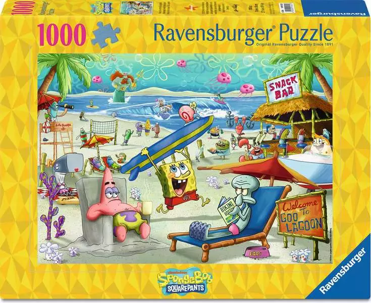 Ravensburger | SpongeBob Schwammkopf Beach Fun at the Goo Lagoon | 1000 Teile Puzzle
