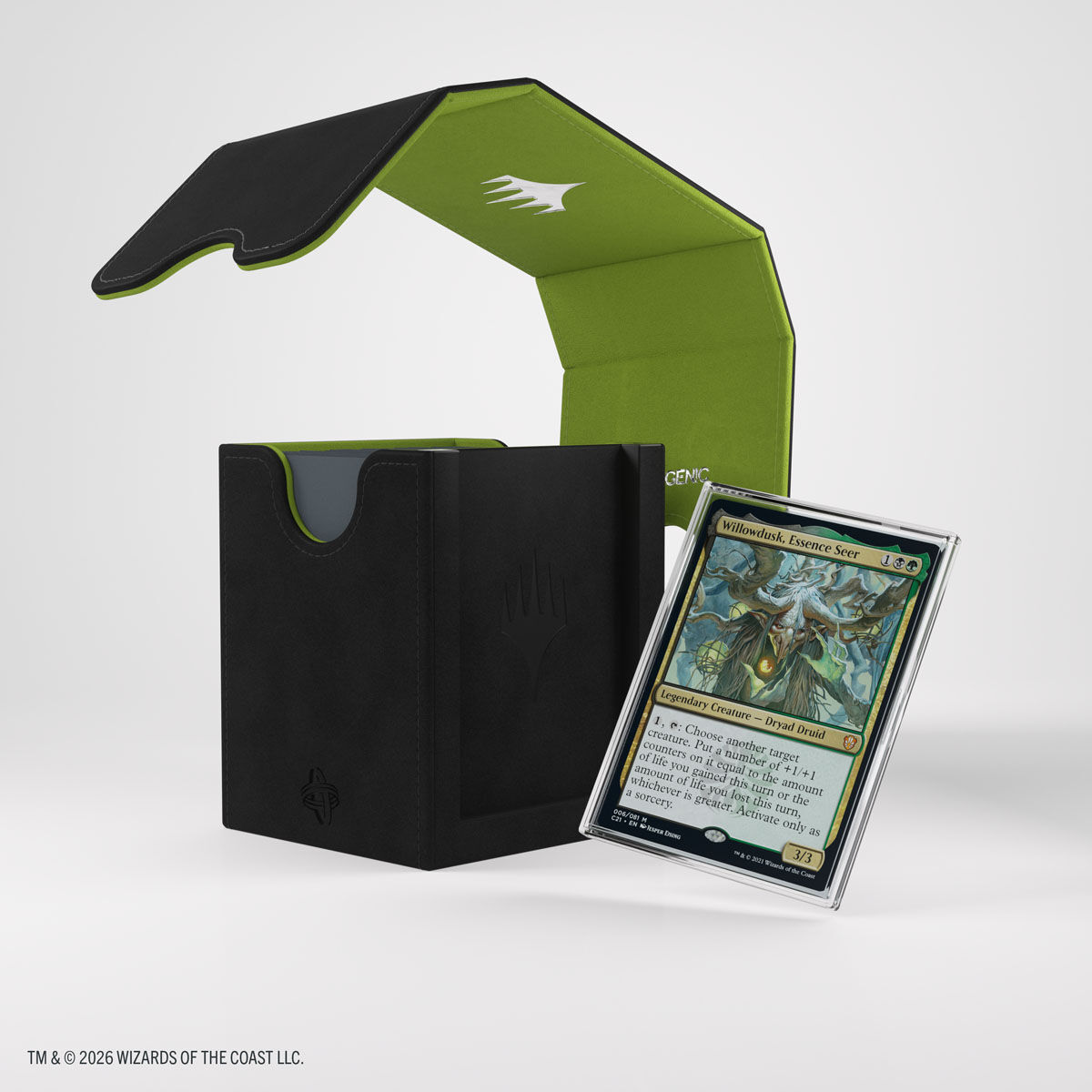 Gamegenic | Secrets of Strixhaven - Schwarz/Grün | Deckbox Squire Plus100+ XL