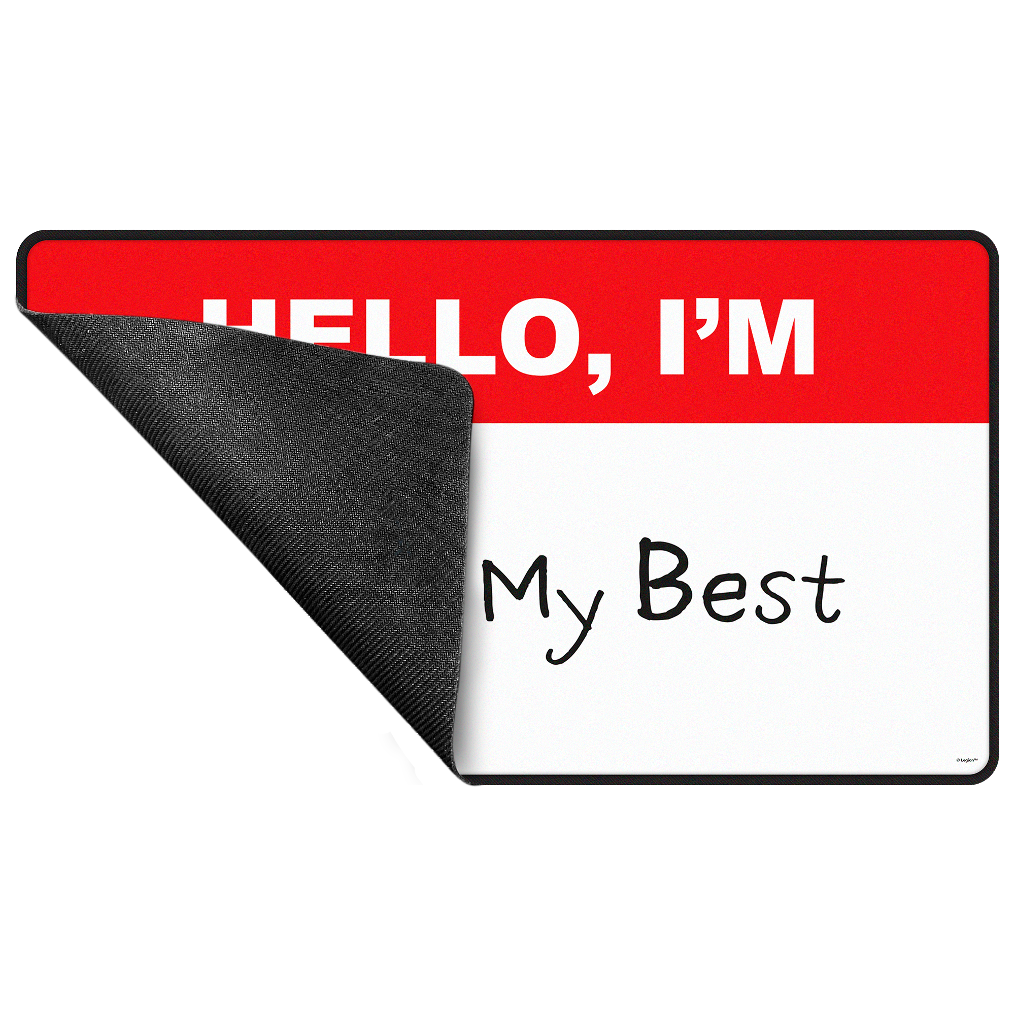 Ultra Pro | I'm Trying | Black Stitched-edge Playmat