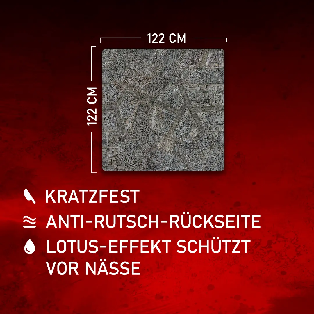 Kraken Wargames | Cobblestone City | Tabletop Playmat (121x121cm)