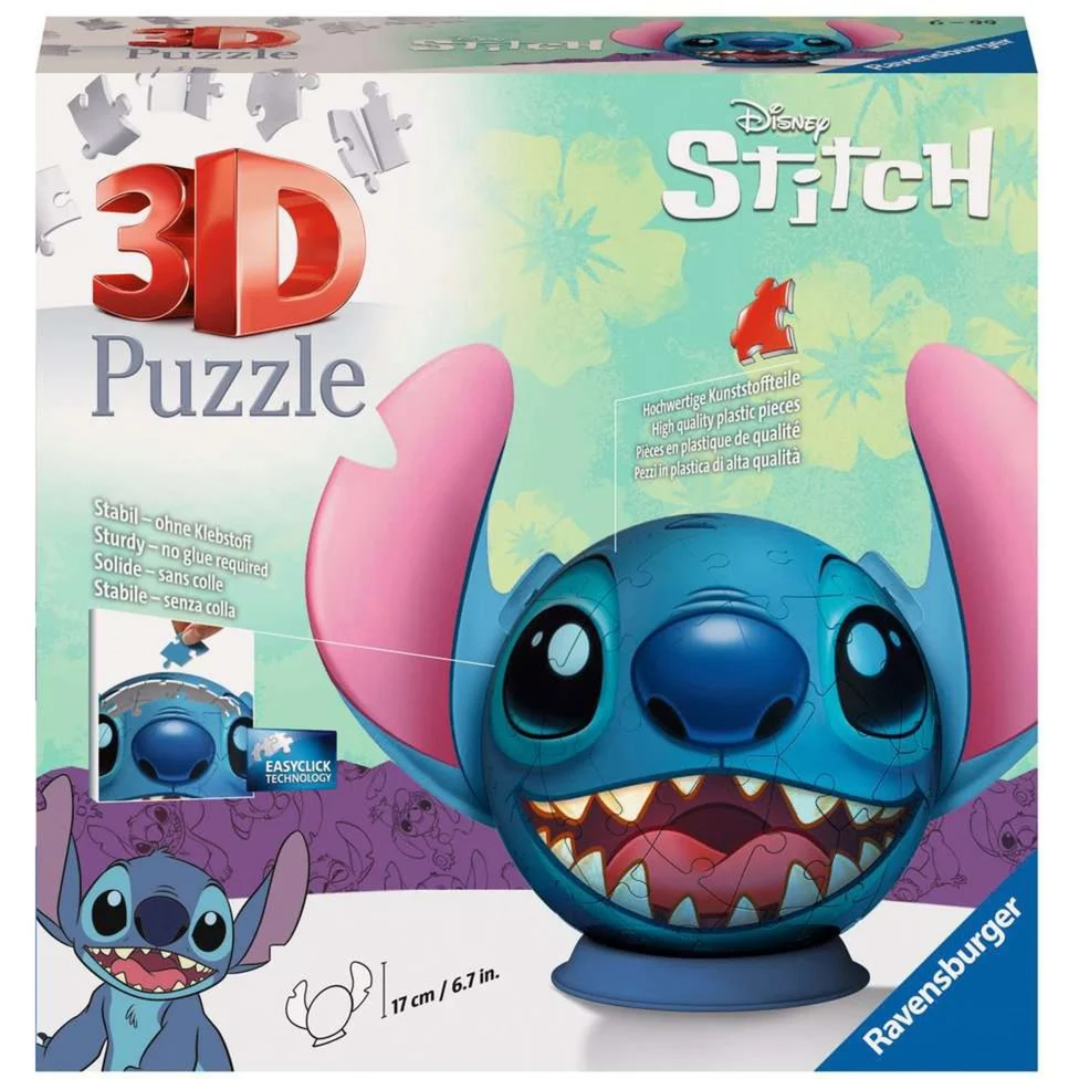 Ravensburger | Stitch mit Ohren | 3D Puzzle-Ball