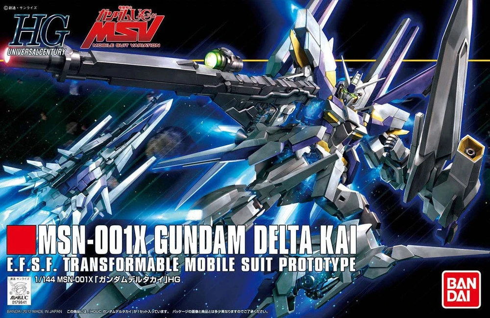 Bandai | HGUC MSV MSN-001X Gundam Delta Kai | Mobile Suit Gundam Unicorn (1/144)