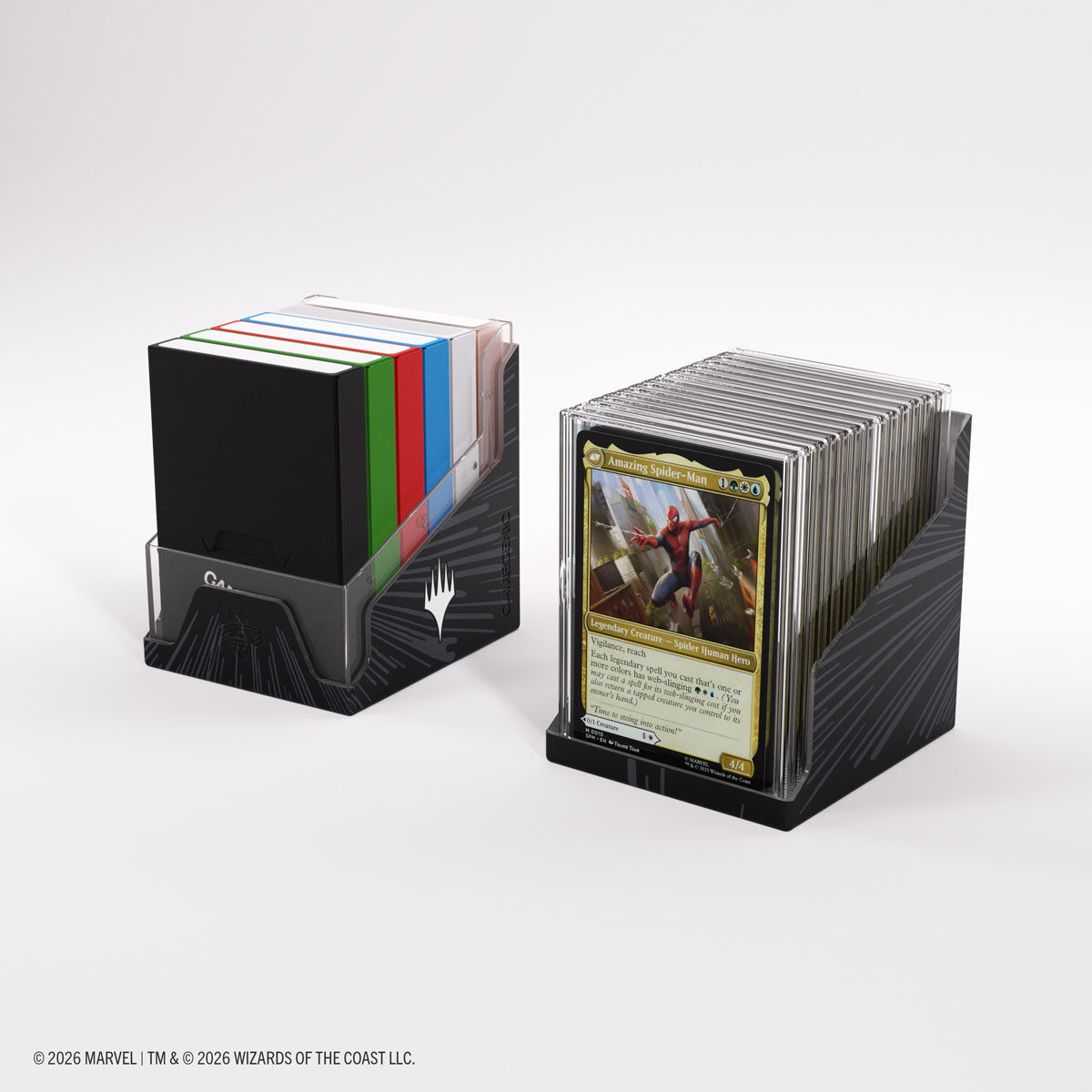 Gamegenic | Marvel Super Heroes - Comic Burst Black | Deckbox Bastion 100+ XL
