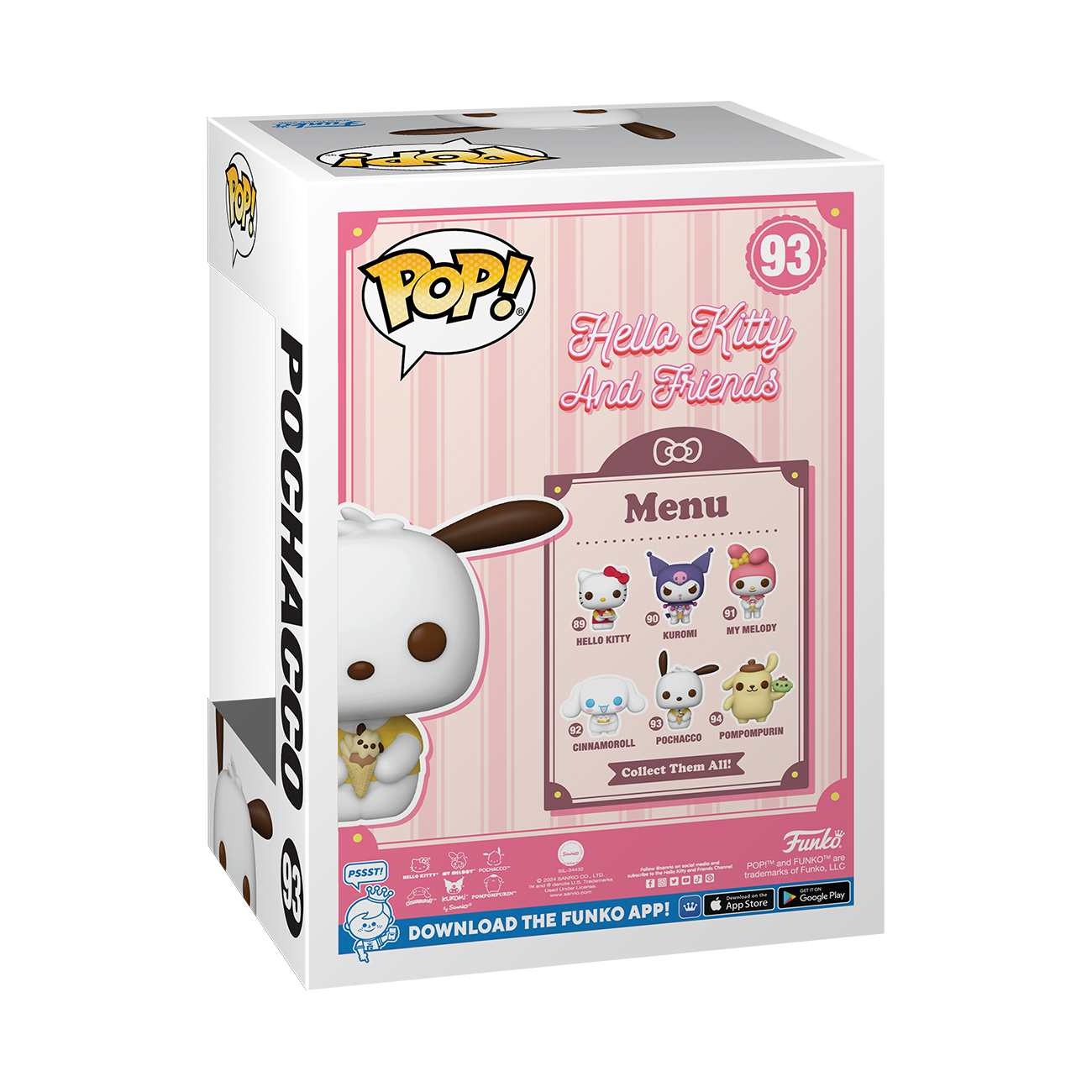 POP! Sanrio: Pochacco with Ice Cream - Hello Kitty