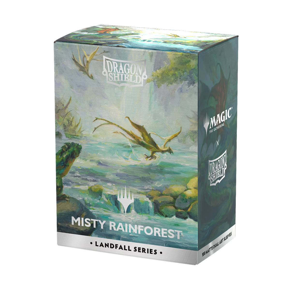 Dragon Shield X Magic: The Gathering - Misty Rainforest - Standard Size Sleeves Landfall Series