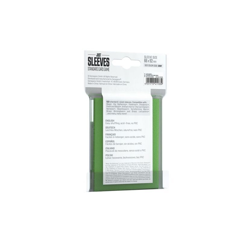 Gamegenic | Green | Standard Card Game Sleeves 50 stk
