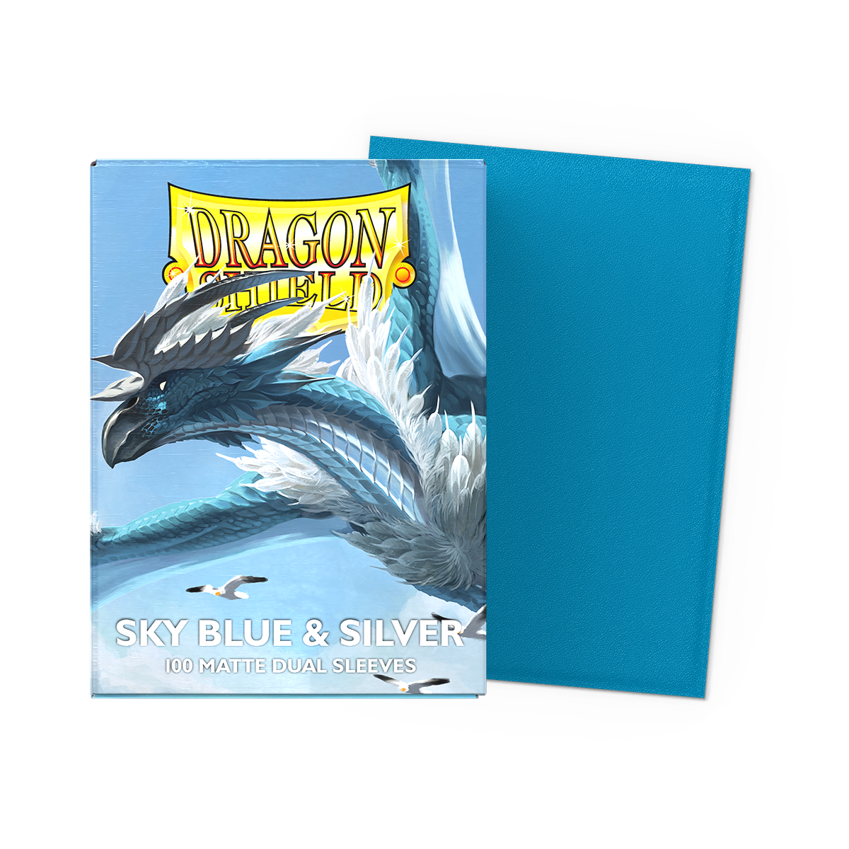Dragon Shield: Sky Blue & Silver - Matte Dual Sleeves Standard Size