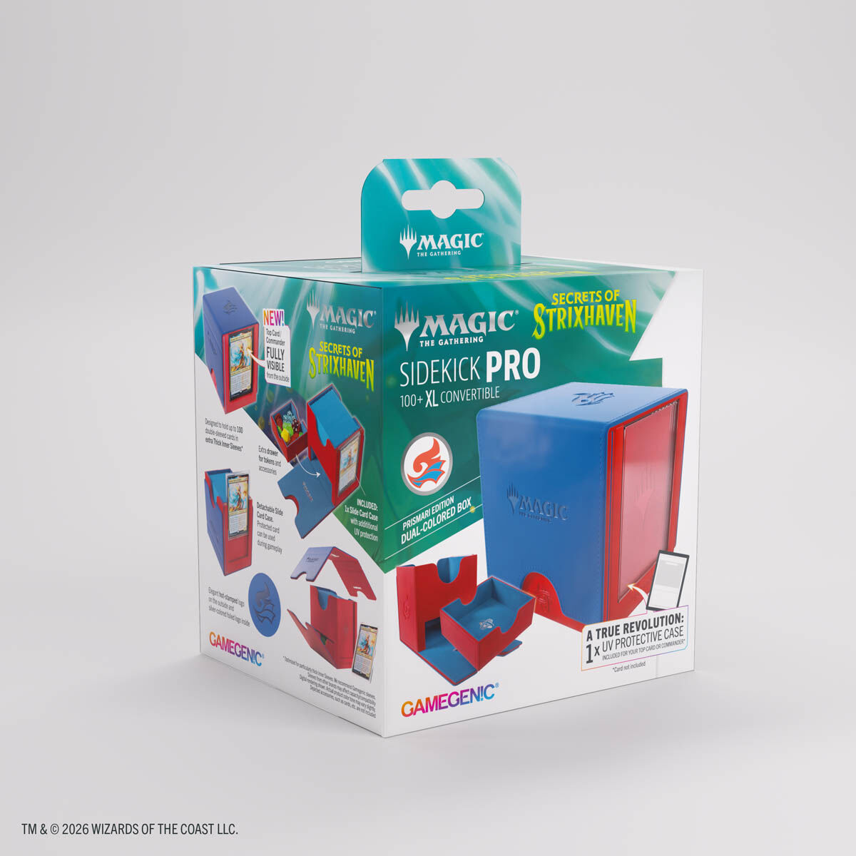 Gamegenic | Secrets of Strixhaven - Rot/Blau | Deckbox Sidekick Plus100+ XL