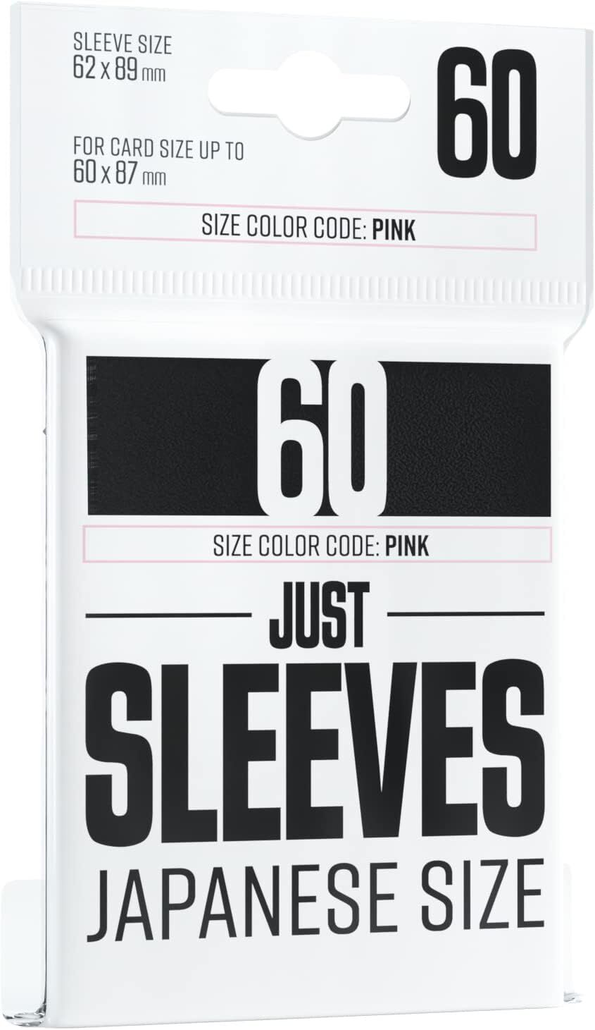 Just Sleeves | Japanese Size Black | 60 Sleeves
