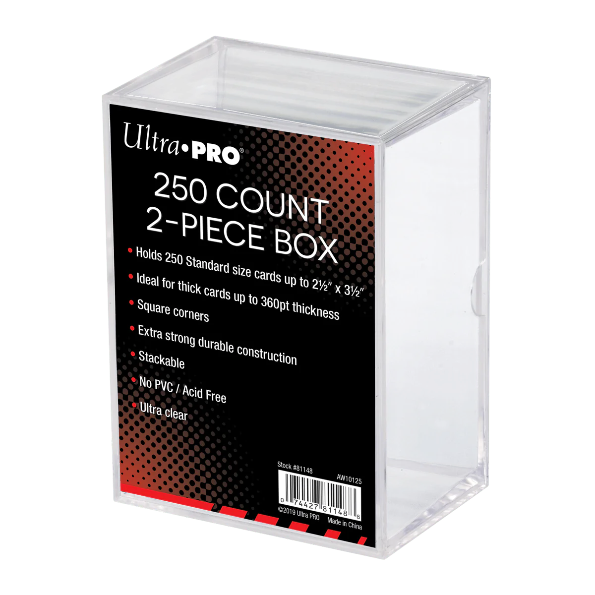 Ultra Pro: 2-Piece 250 Count Clear - Card Storage Box | UP81148B