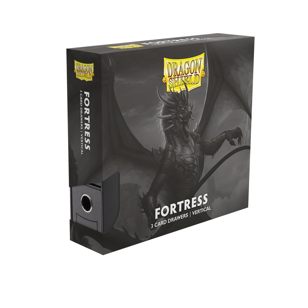 Dragon Shield | Fortress Card Drawer | Vertical 3 Black