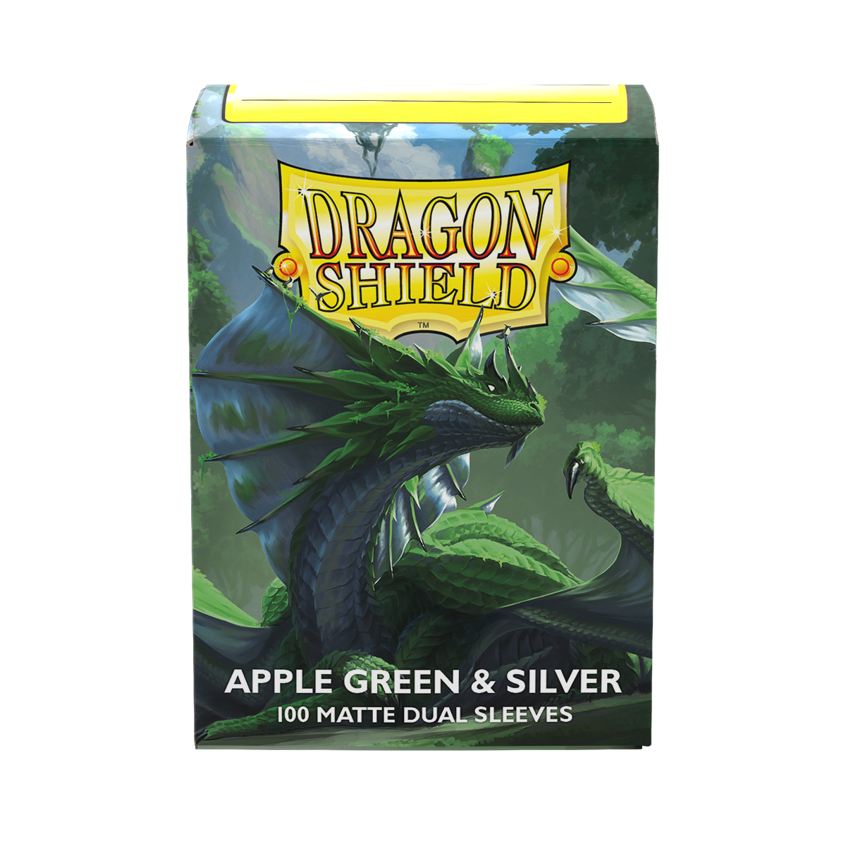 Dragon Shield: Applegreen & Silver - Matte Dual Sleeves Standard Size