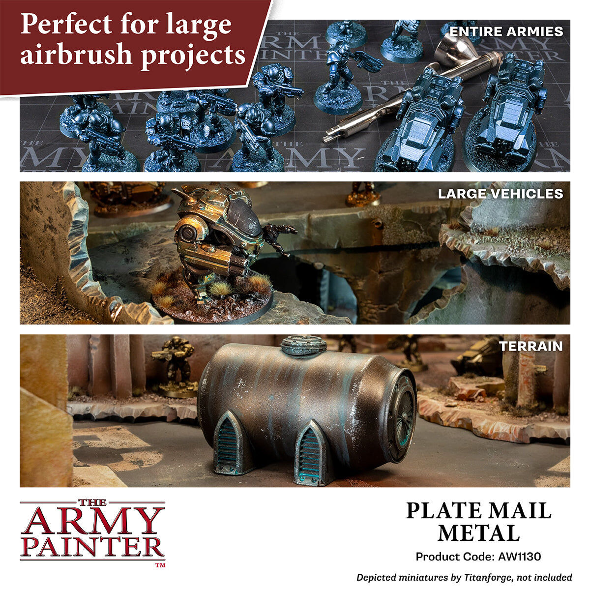 The Army Painter - Plate Mail Metal - Warpaints Air Metallics