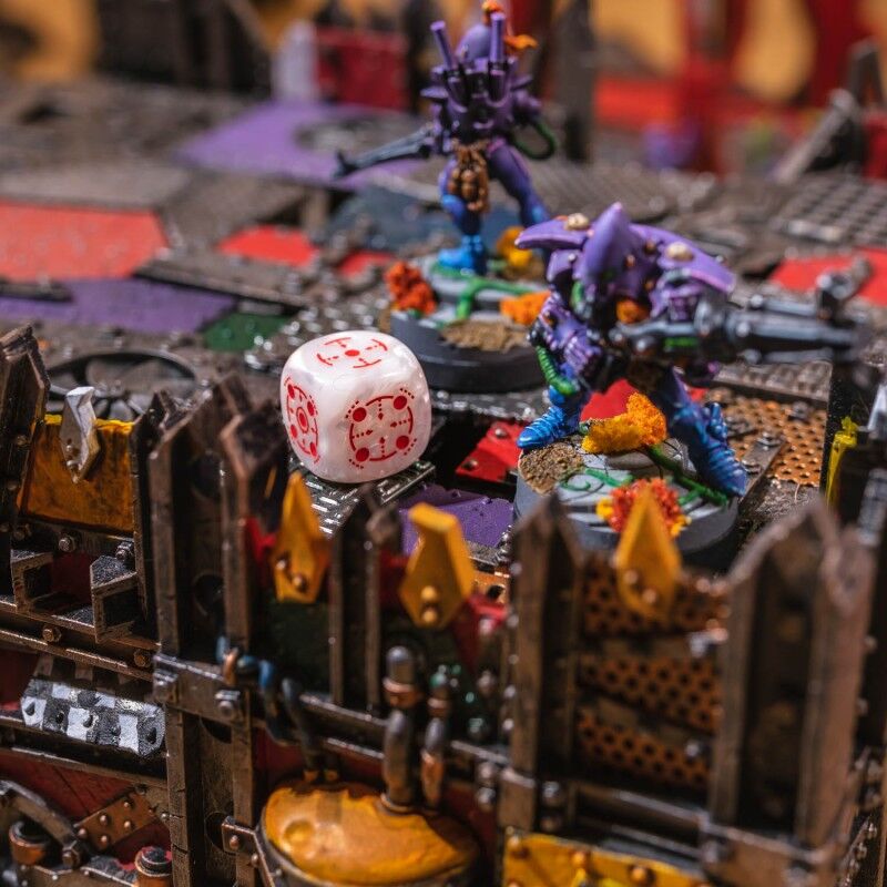 Q Workshop | Black & Pearl | Crosshairs Compact D6