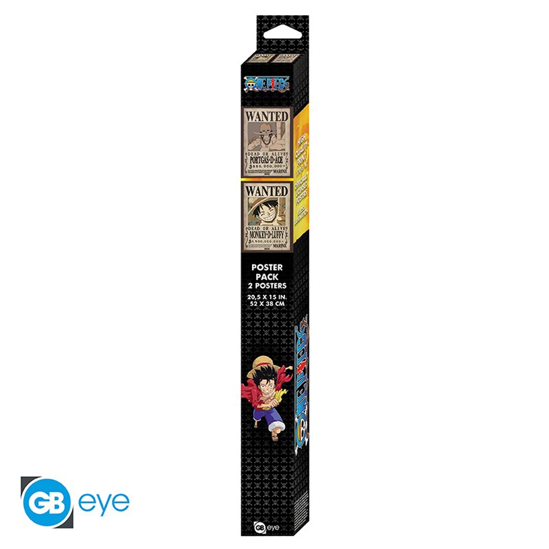 Abysse: One Piece - Chibi Set 2 Poster (52 x 38cm) - Wanted Luffy & Ace