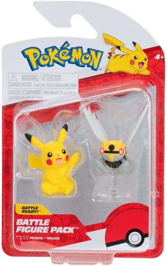 Pokémon | Battle Figure 2 Pack | Ninjask with Stand & Pikachu