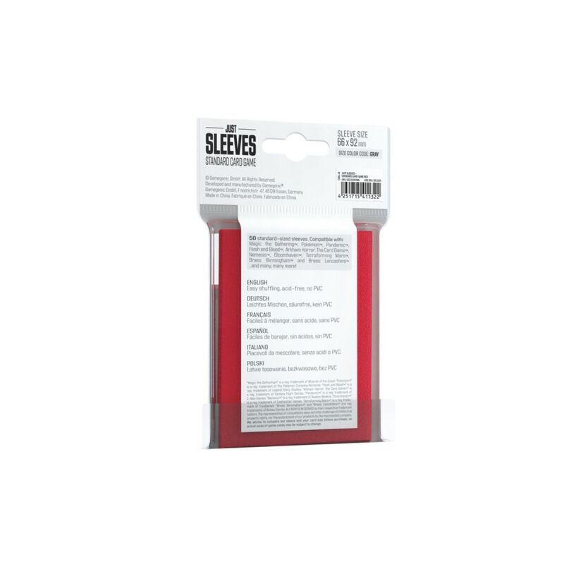 Gamegenic | Red | Standard Card Game Sleeves 50 stk