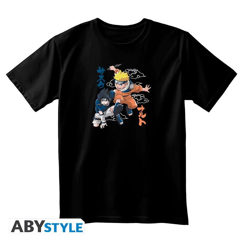 Abysse: Naruto - Unisex T-Shirt (S) - Naruto & Sasuke