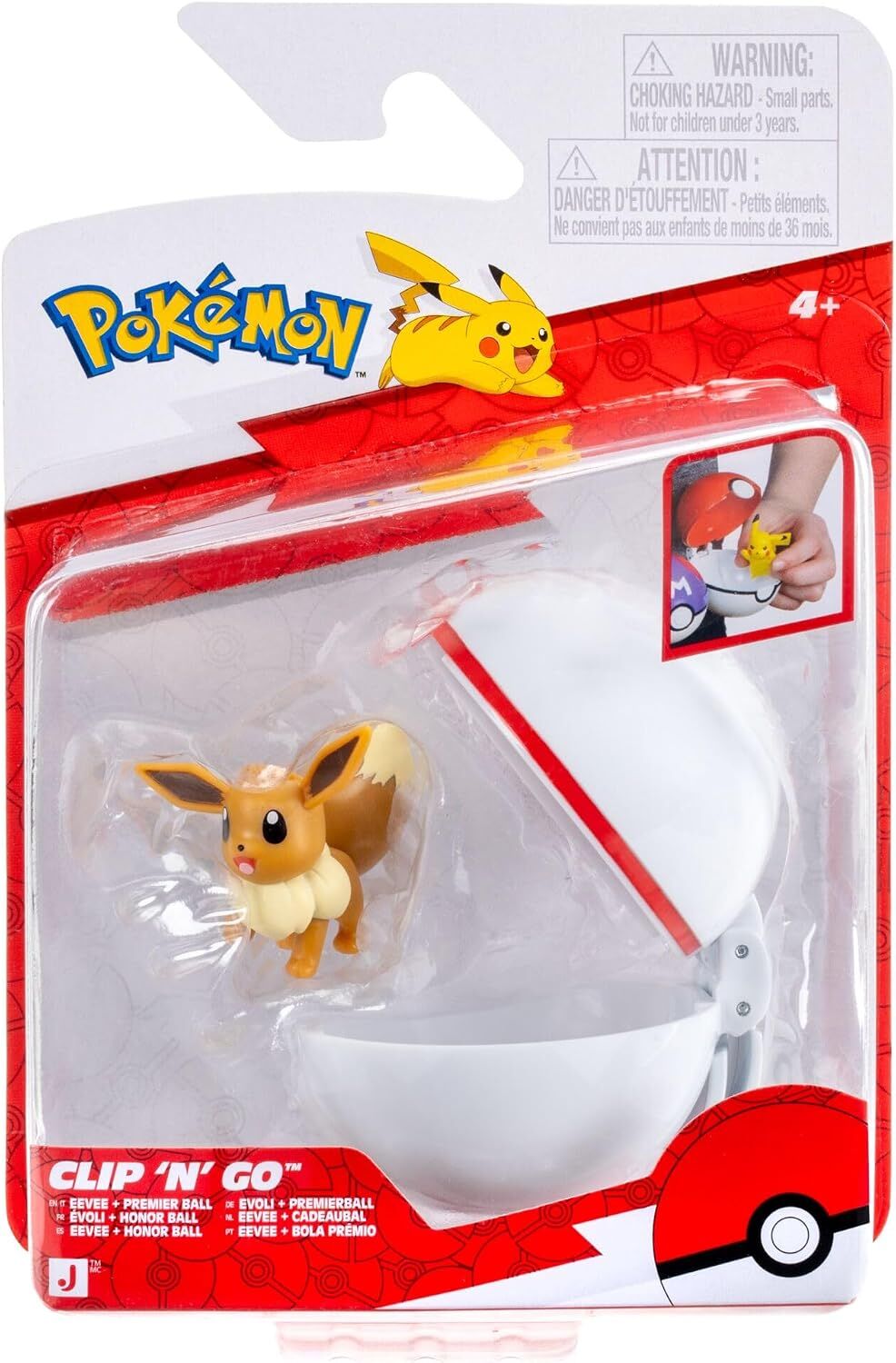 Pokémon | Evoli und Premierball | 5cm Clip 'N' Go