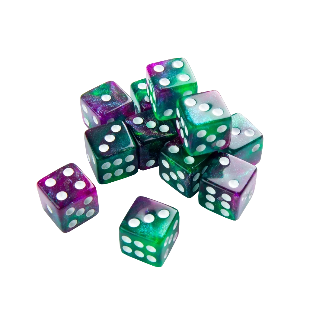 Gamegenic | RPG Dice Set | Galaxy Series Aurora D6 (12pc)