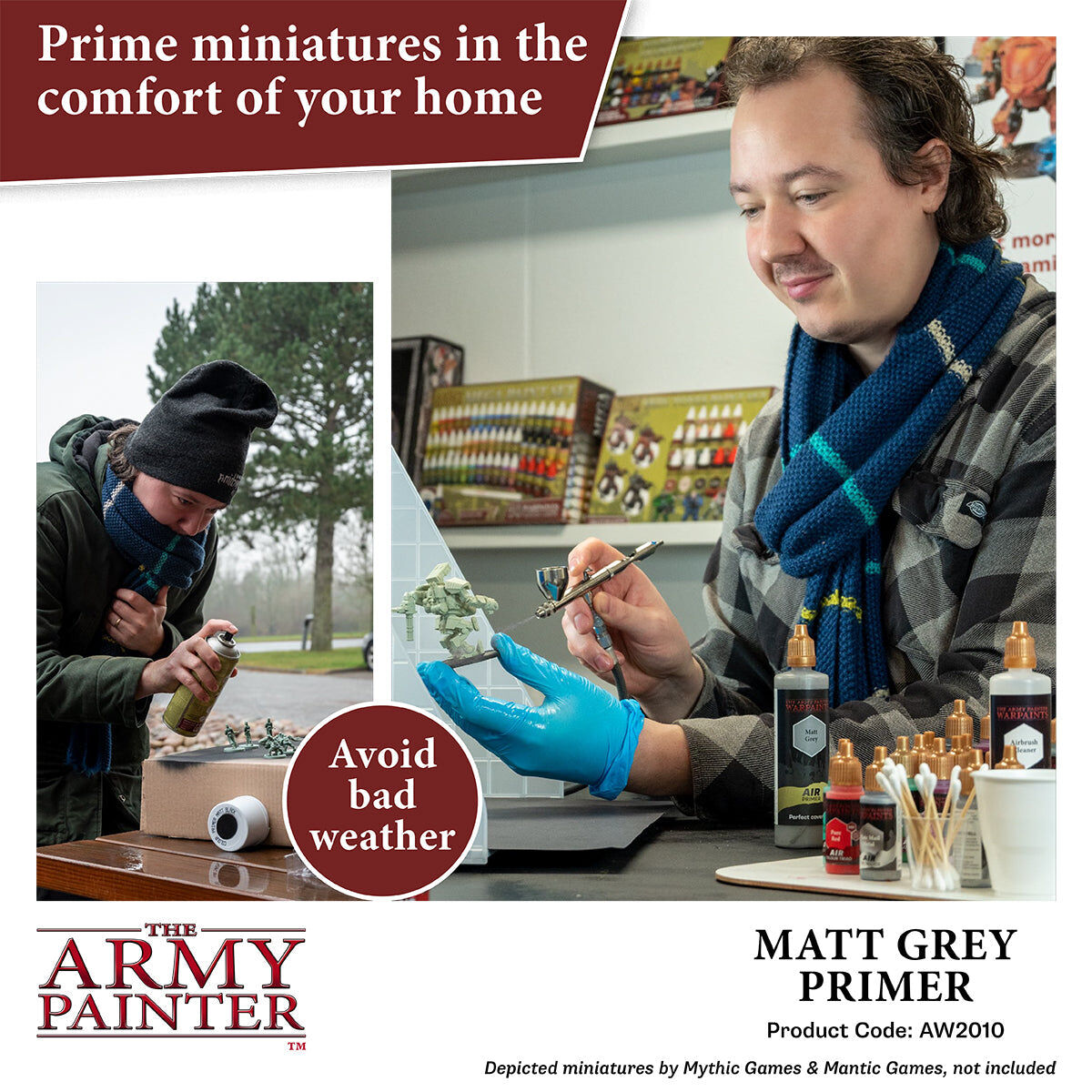 The Army Painter - Matt Grey Primer 100ml - Warpaints Air