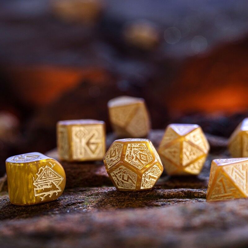 Q Workshop | Gold | Dwarven Dice Set