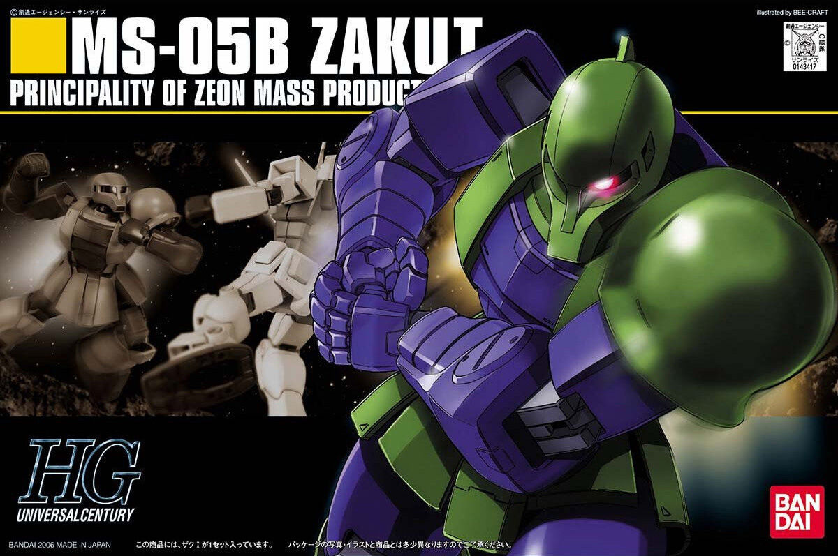 Bandai | HGUC MS-05B Zaku I | Mobile Suit Gundam (1/144)