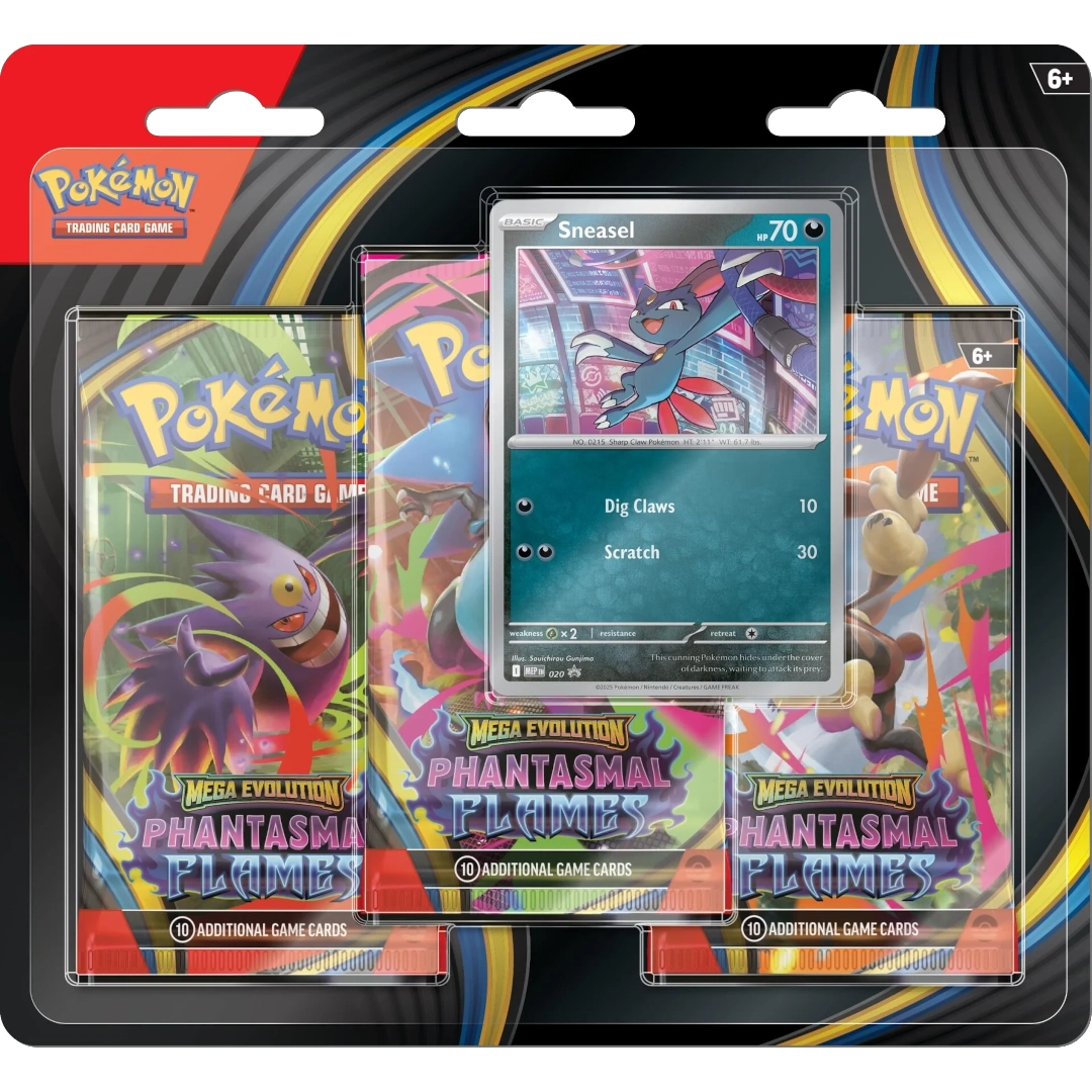 Pokémon TCG: Phantasmal Flames (ME02) - 3-Pack Blister (EN)