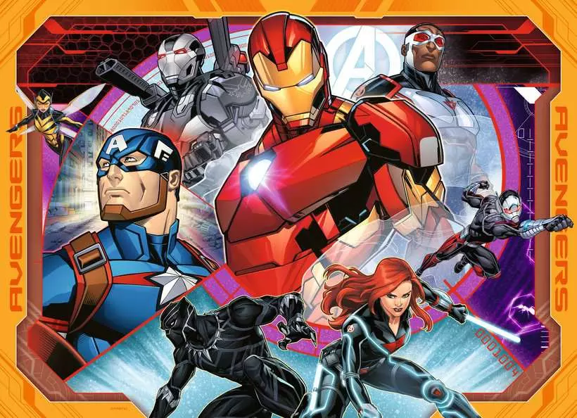Ravensburger | Die mächtigen Avengers | 4x100 Teile Puzzle