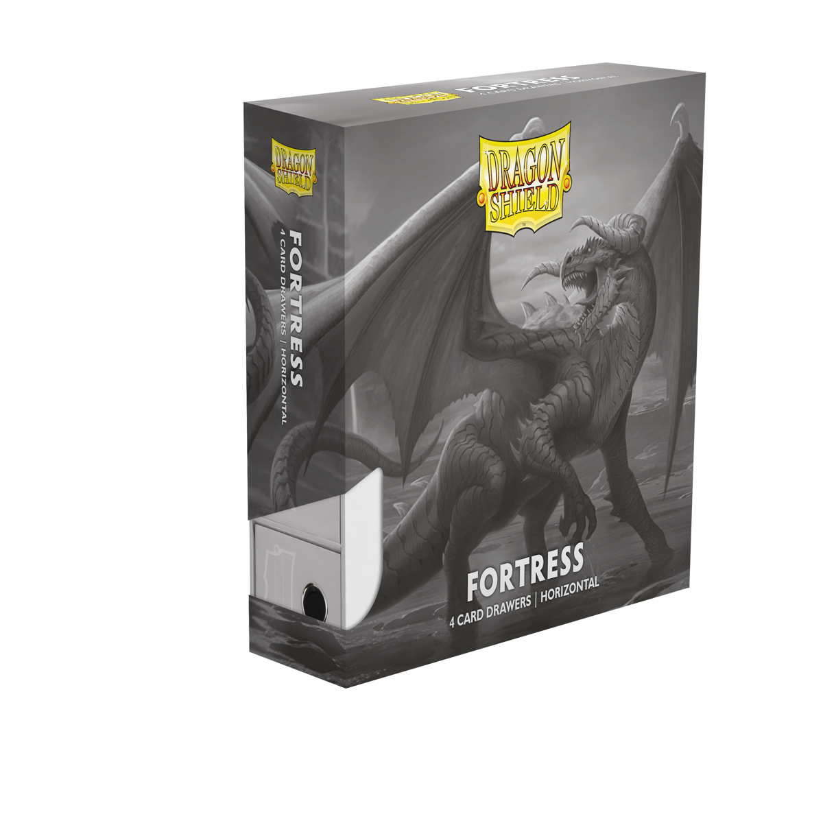 Dragon Shield | Fortress Card Drawer | Horizontal 4 White